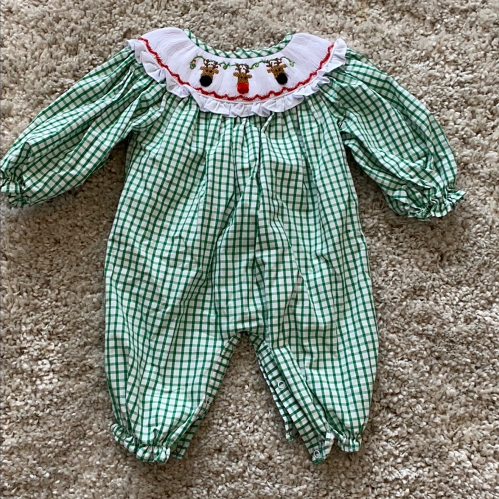 SMOCKINGBIRD REINDEER ROMPER